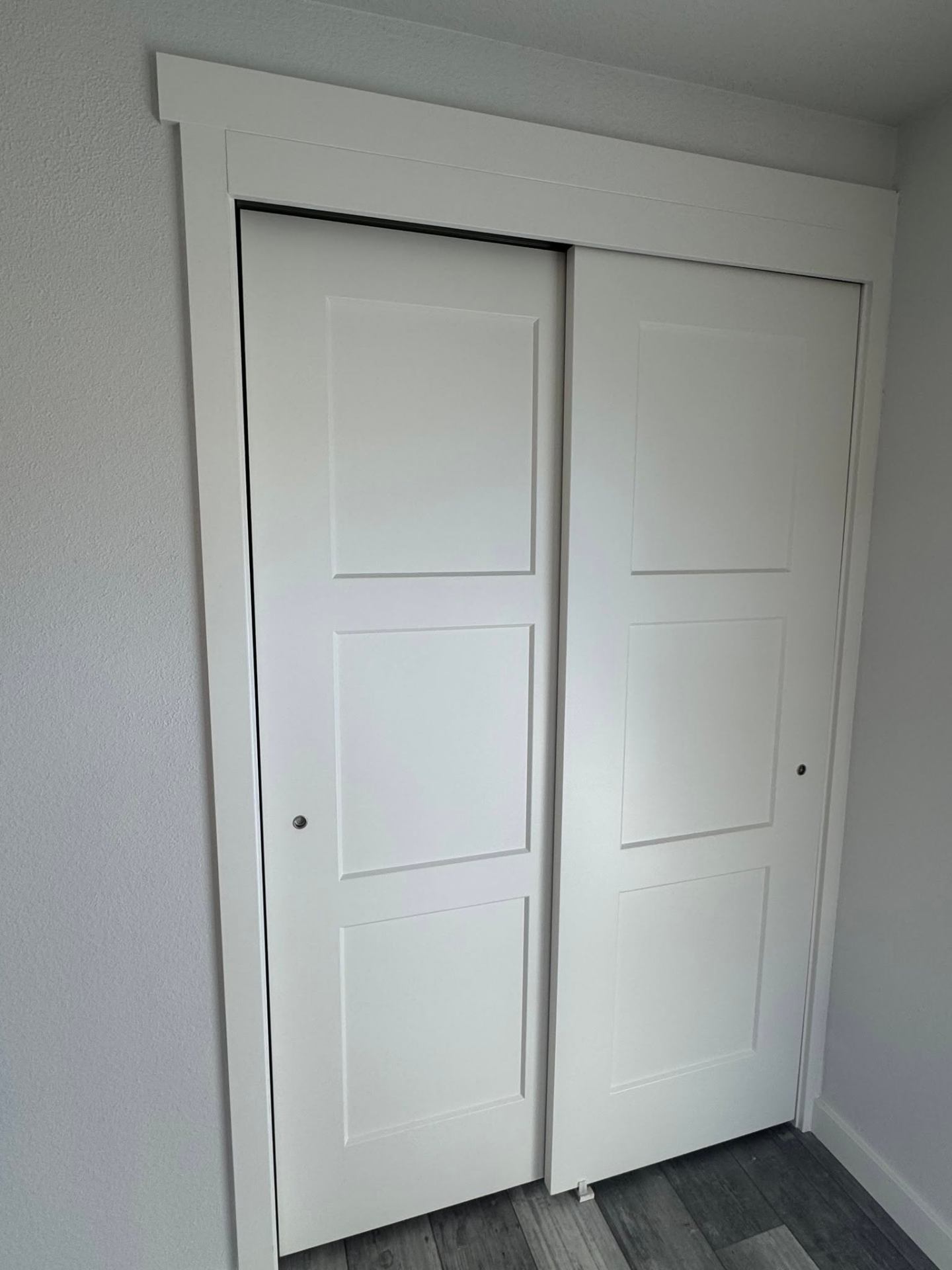 Interior doors, casing, and baseboard painted in a Cashmere, WA home